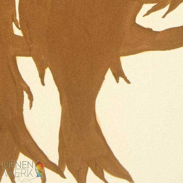 Bio Urne "Vögelspallier" für Vogelfans - Urnenwerk - Individuell Nahaufnahme der Bemalung - Vögel