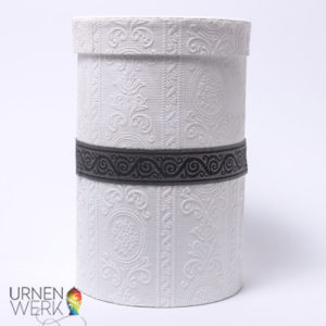 Bio Papierurne 3D „Ornamente“ mit Innen- und Außengestaltung