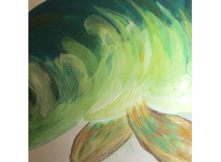 Ausschnitt vom Zander mit seinen farblichen Feinheiten.